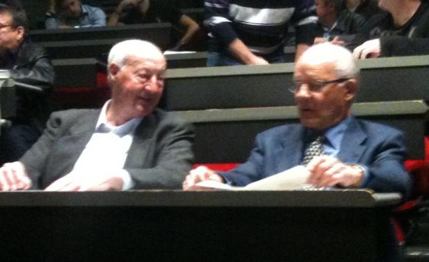 Ernest Collet (président d'honneur) et Jacky Bovay (président du tribunal arbitral