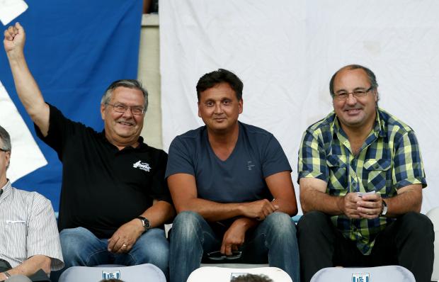 Patrick Liaudet (resp. des compétitions), Daniel Guillemin (président central LRF) et Fernando Blanco (membre du comité)